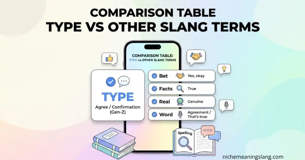 Comparison Table: Type vs Other Slang Terms