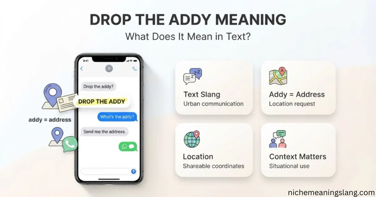 Drop the Addy Meaning What Does It Mean in Text?