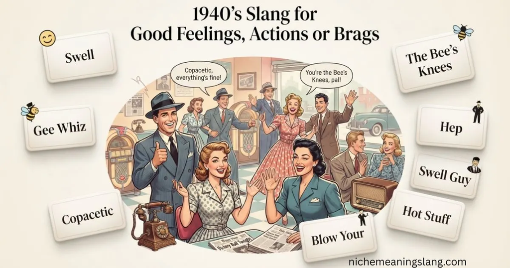 1940's slang for Good Feelings, Actions or Brags