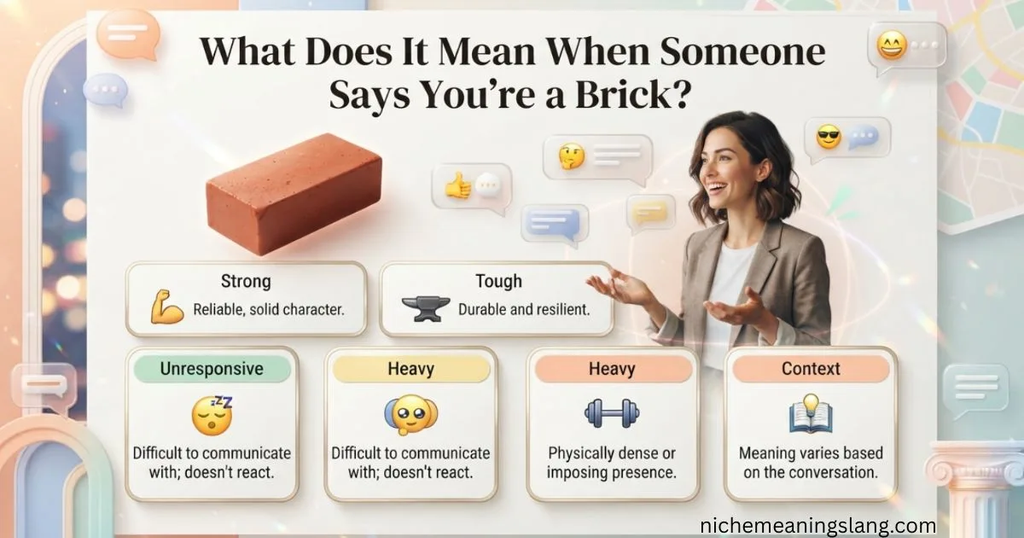 4:What does it mean when someone says you’re a brick?