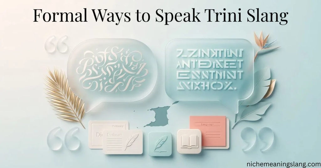 Formal Ways to Speak Trini Slang