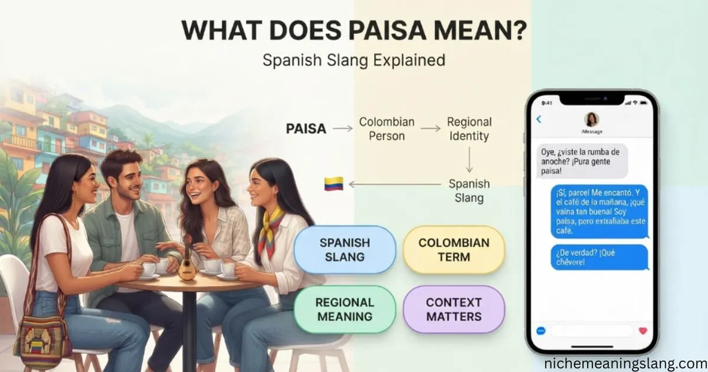 What does paisa mean in Spanish slang?